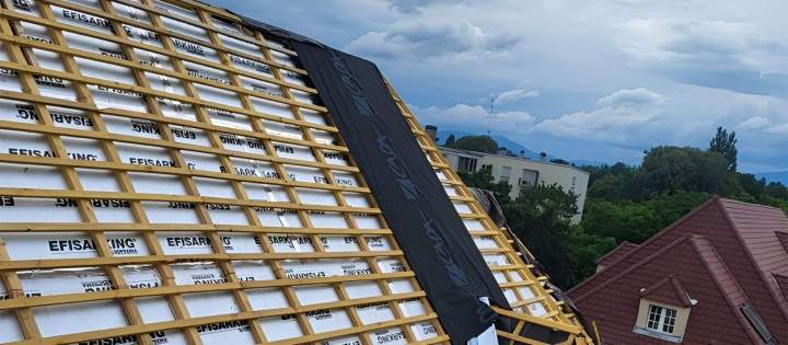 Charpente et liteaux en bois Colmar